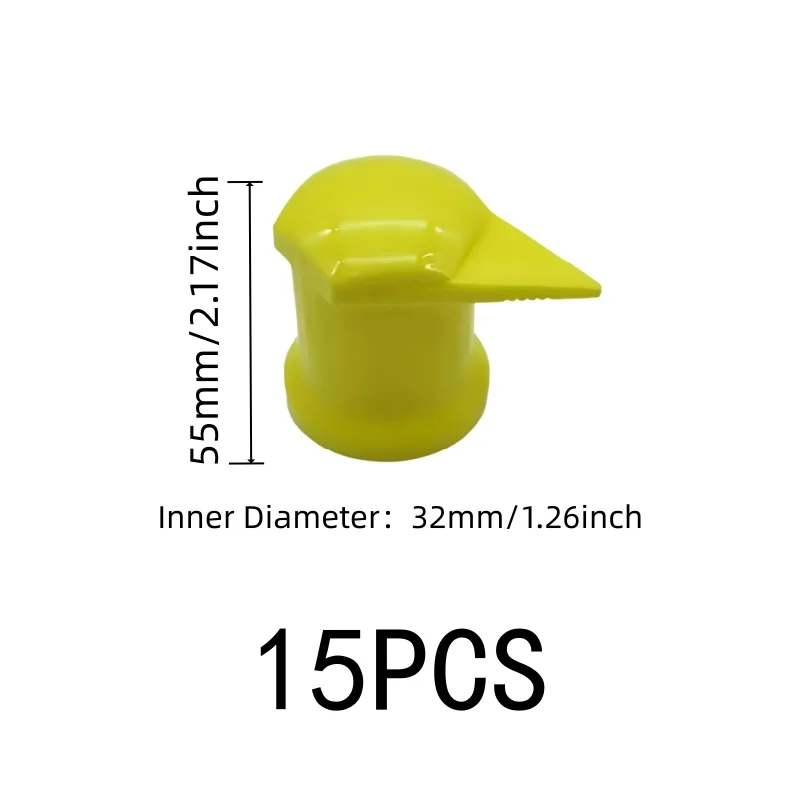 15 pcs 32mm Wheel Nut Indicators, Car Wheel Lug Nuts, Hexagon Shape Design, Easy Snap-On Install, Multipurpose