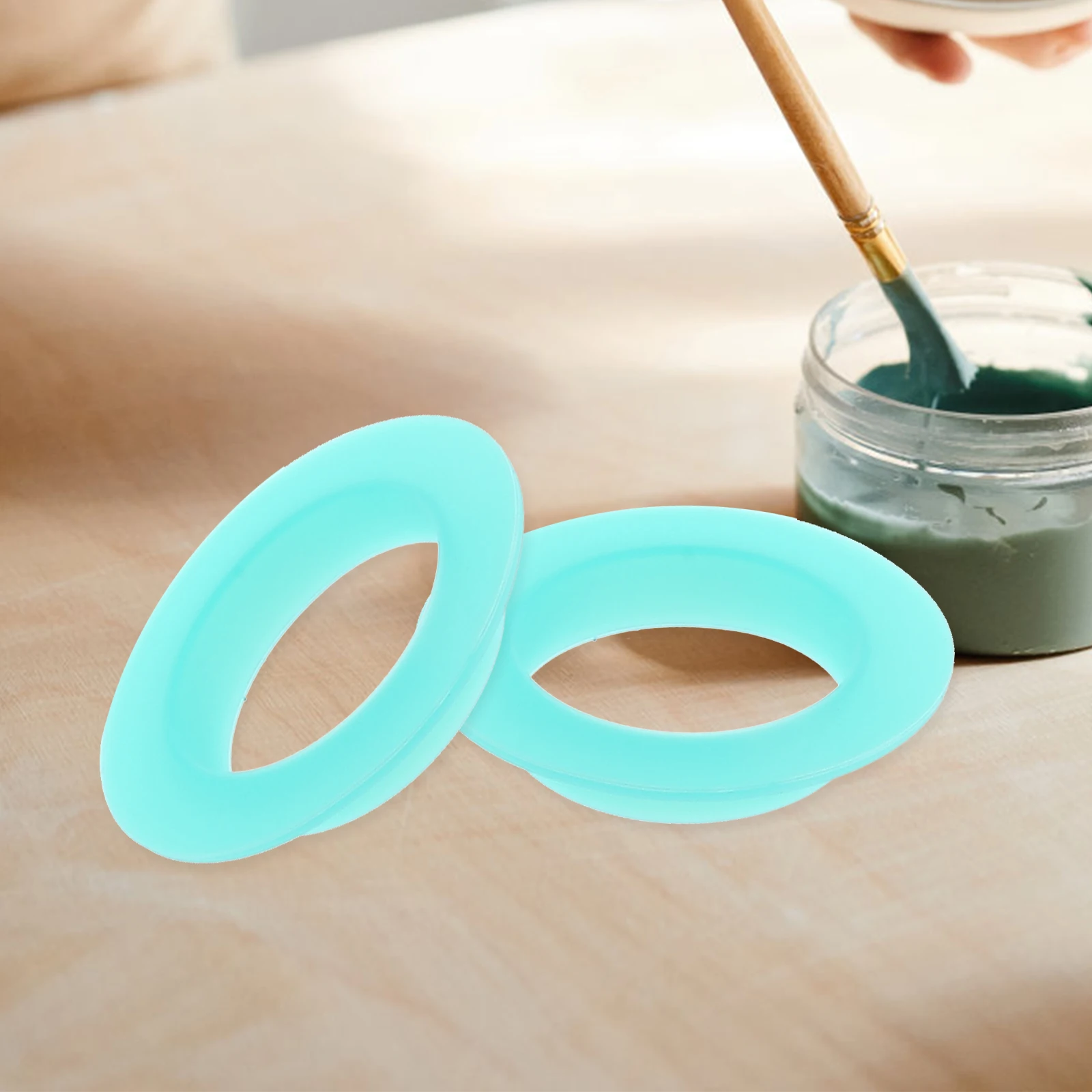 

12 Pcs Silicone Protective Cover for Epoxy Resin Tumbler Cups Prevent Spray Useful Sturdy Easy to Use