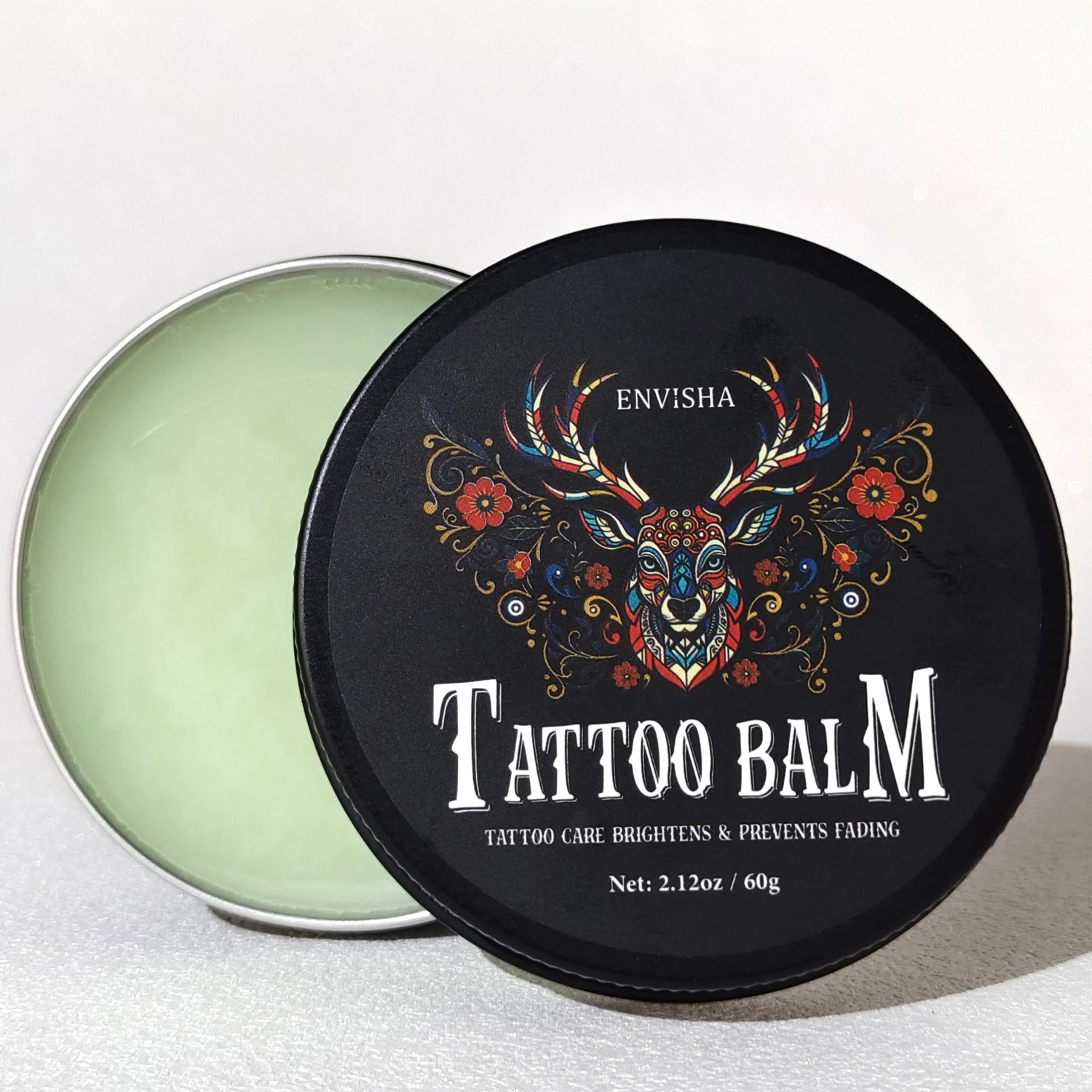 Tattoo-Hautpflege-Balsam-Creme, tiefenwirksam feuchtigkeitsspendend und nährend, für die Anwendung nach dem Tätowieren, hellt auf, sorgt für eine langanhaltende Farbfixierung, reizt nicht. – Detail 14