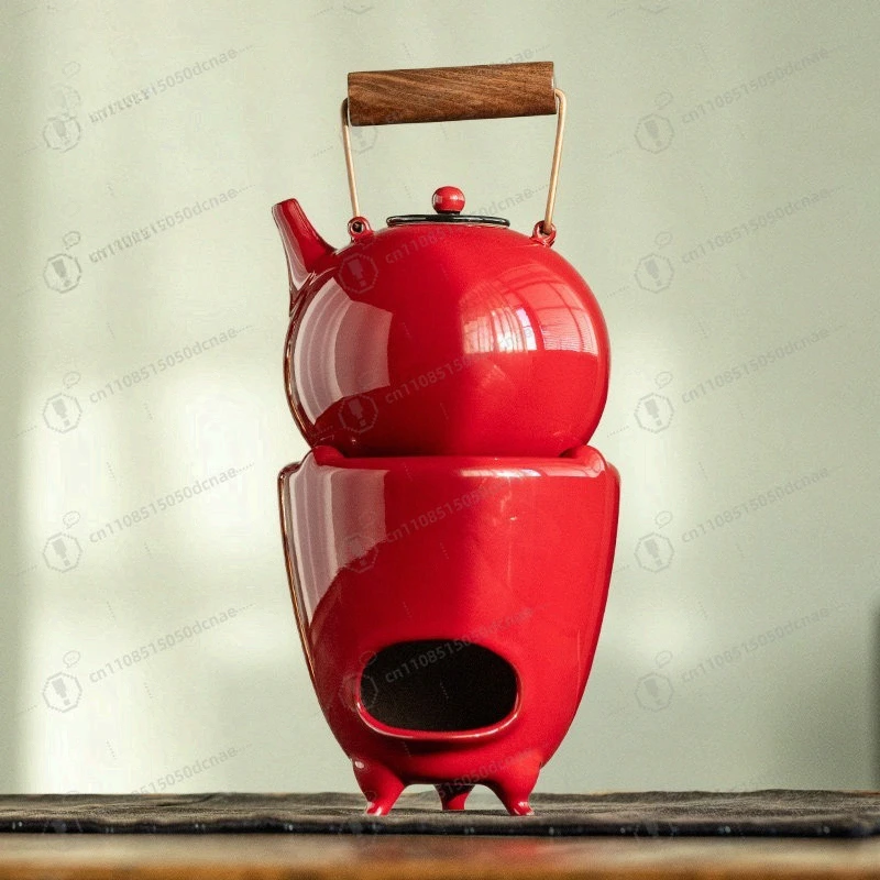 

Многофункциональный керамический чайный набор - для подогрева и заваривания чая с помощью свечи или спиртовой горелки, эстетичный декор для дома