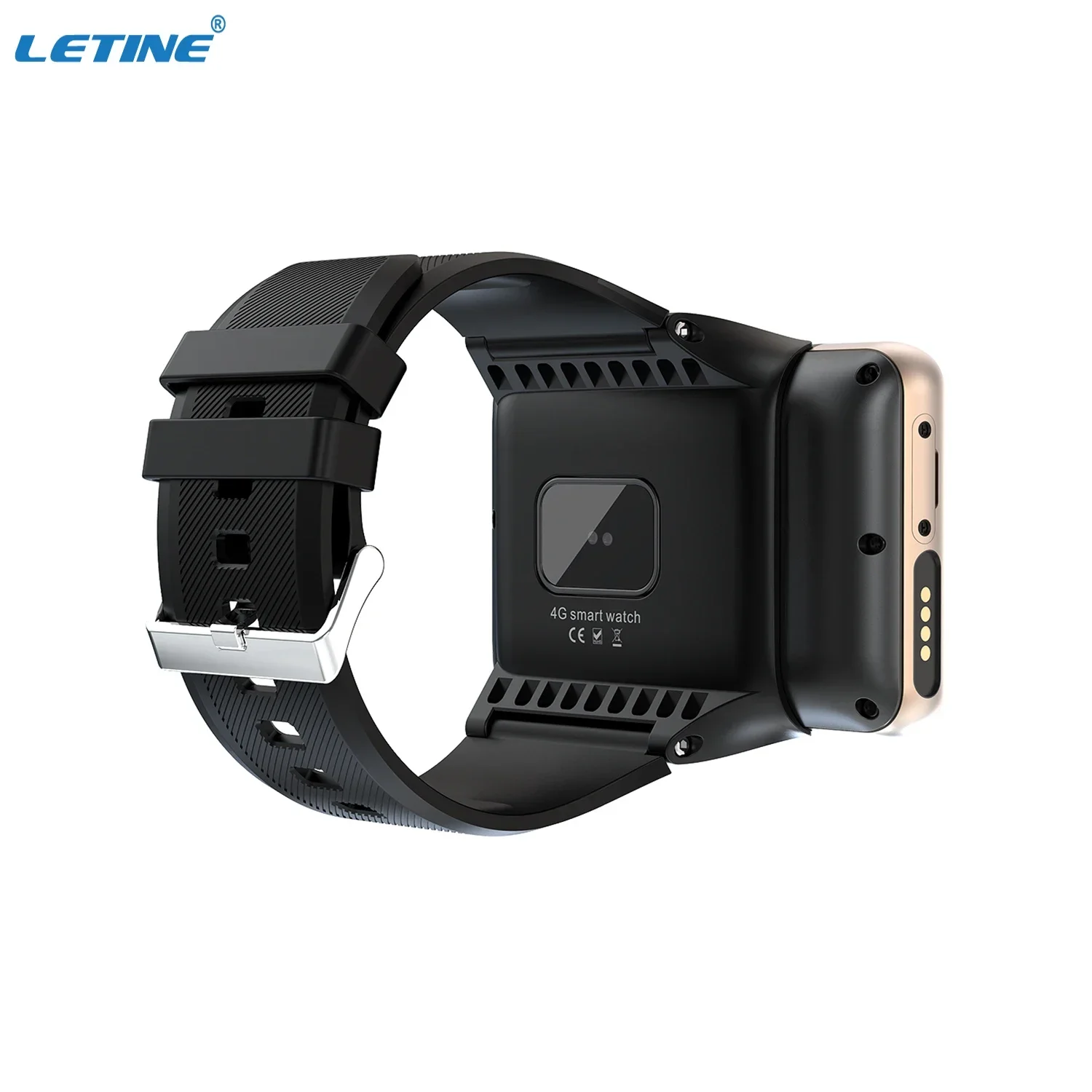 Montre intelligente Android pour hommes et femmes, carte SIM 4G, montre intelligente noire, mode 2024