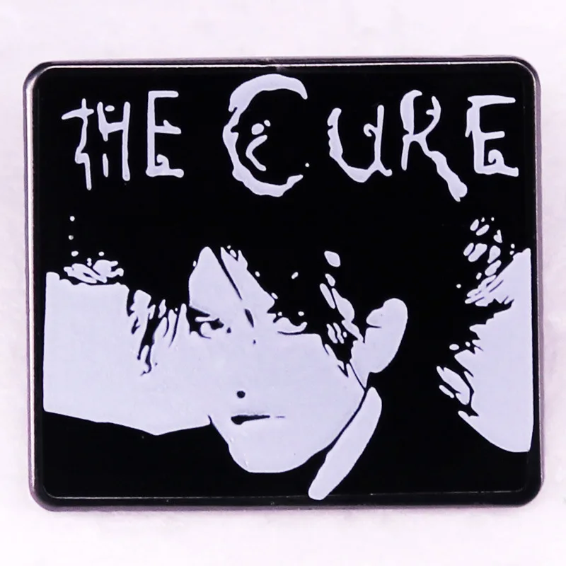 THE CURE Hard Enamel Pin Rock Band Metal Badge Brooch for Jewelry Accessory Gifts for Fans Friends