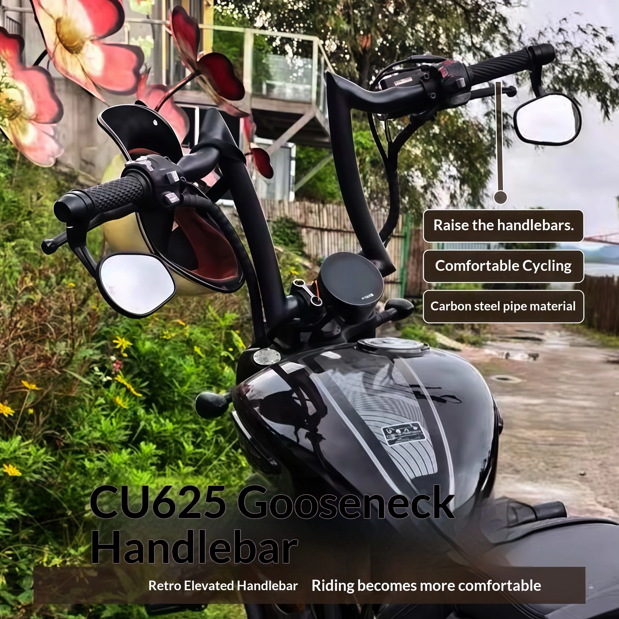【Premium】For VOGE CU625 modified claw handlebar handlebar and CU625 high-bar motorcycle modification parts