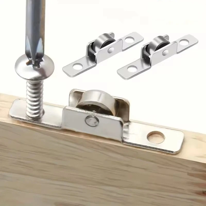 12Pcs Sliding Door Rollers Durable Metal Pulley Wheel for Cabinet Barn Kitchen Bathroom Replacement