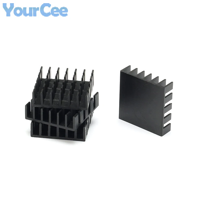 10pcs/2pcs Heatsink 20*20*6mm Black Radiator Cooling Fin Aluminum Cooler Heat Sink 20X20X6mm