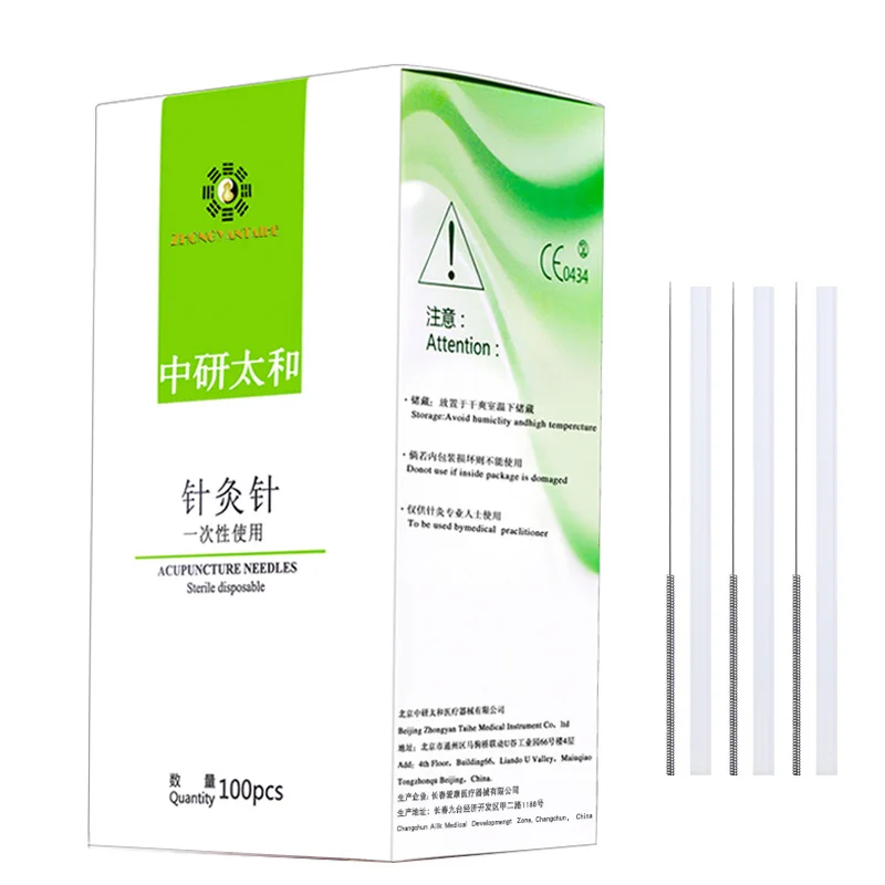 New Acupuncture Needle Disposable Tube Needle One Needle with One Guide Tube Medical Beauty Accupuncture 100pcs/box