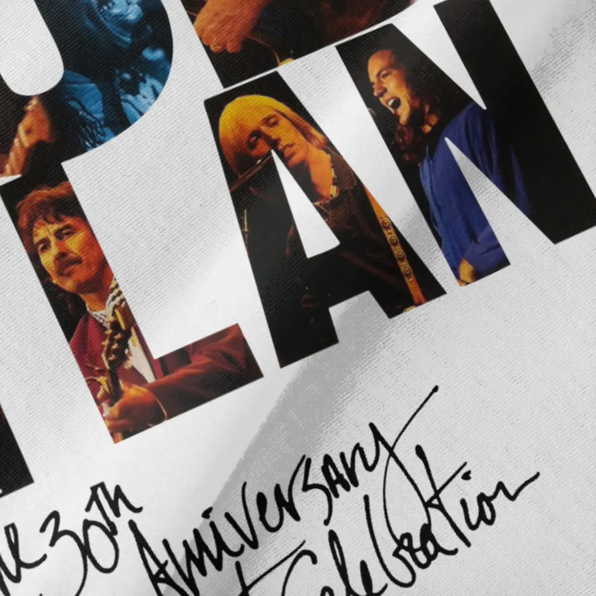 جميل خمر الرجال المملكة المتحدة بوب ديلان 30th الذكرى الحفل الاحتفال تي شيرت للرجال 3XL قصيرة الأكمام الأبيض طاقم الرقبة تي شيرت #3