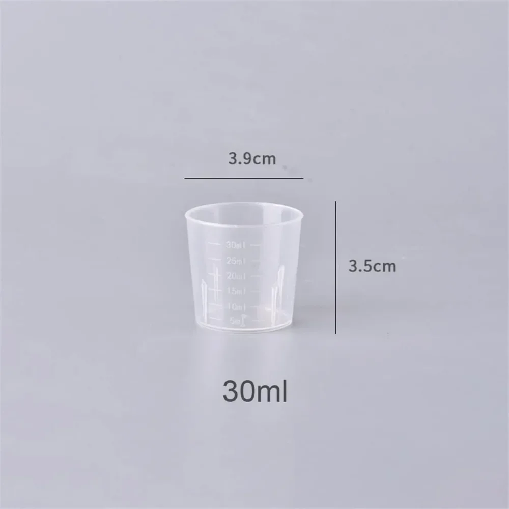 For 10pcs 30ml Plastic Blender Cup Measuring Cup, Measuring Cup Clear Reusable Mixing Cup, Mixed Resin Paint Dyeing Epoxy Resin