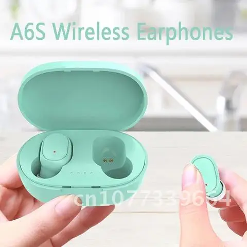 

Wireless Bluetooth-Compatible Sports Headset A6S With Microphone In-Ear Touch Control Mini Earbuds And Charging Box