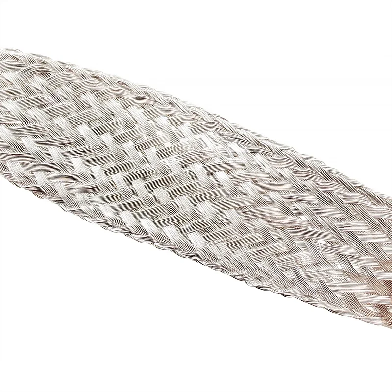 Silver Plated Copper Anti-Interference Shield Tube 2~25mm Telescopic Braided Net Electromagnetic Wave Proof Cable Sleeving