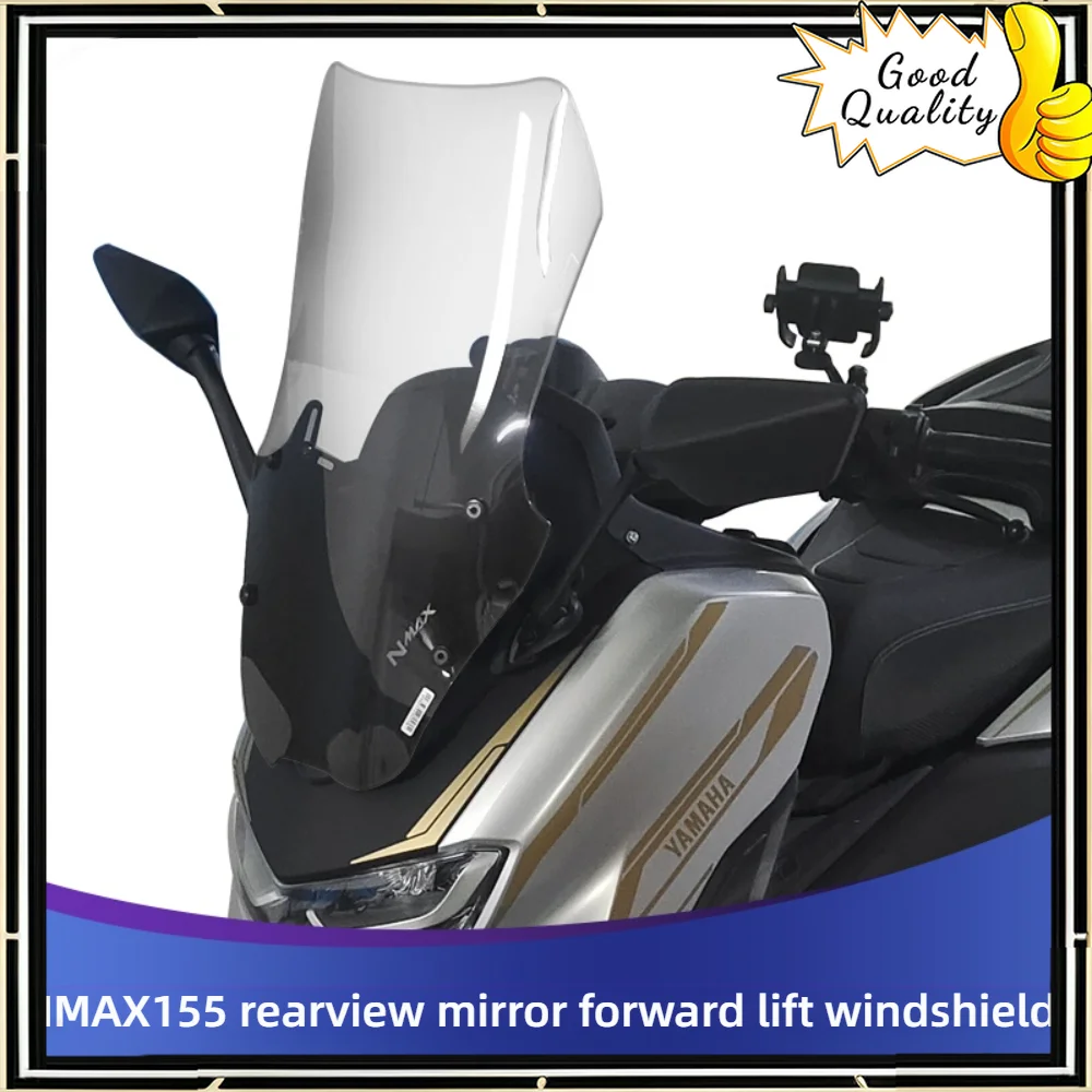 Good Quality For Yamaha NMAX155 Windshield Front Windshield Lift Rear View Mirror Forward Projection Navigation Bracket