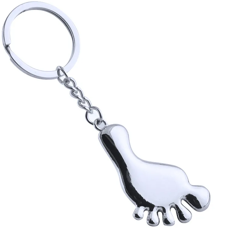 Foot Shape Key Chain Bag Decoration Key Ring Baby Foot Keyring