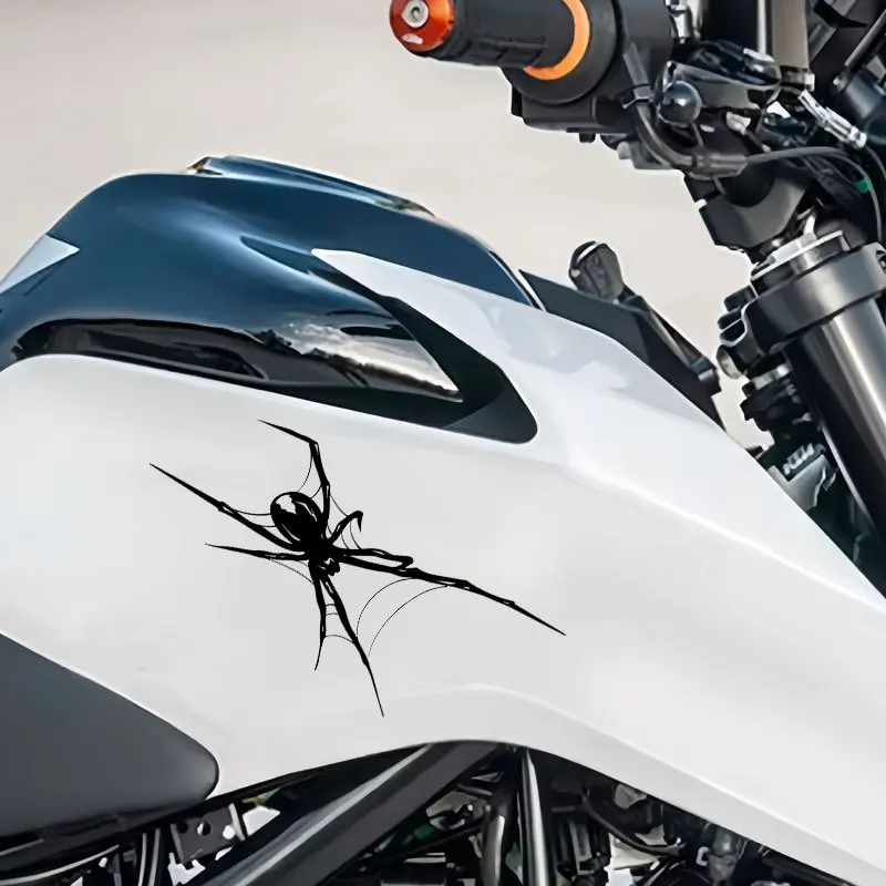 1Pc 2D Flat Spider Vinyl Sticker Waterproof Decal for Motorcycle Car Scooter Fuel Tank Bumper