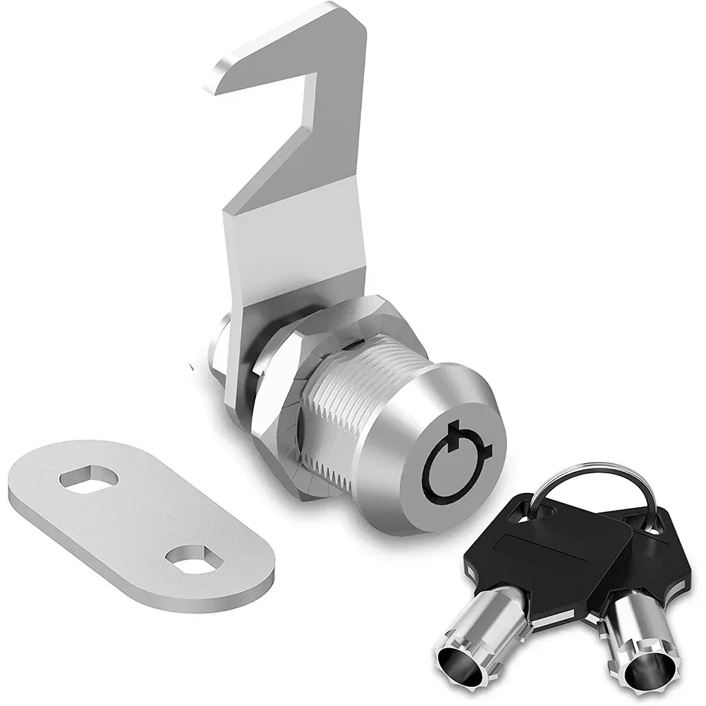 Keyed Alike Toolbox Lock Zinc Alloy Body Multiple Keys Included Hook Cam Mechanism Tubular Cam Cylinder For Toolboxes