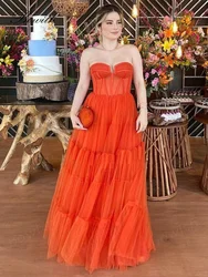 Bowith Strapless Prom Dresses Long Elegant Evening Dress Party Luxury Dress for Gala Party 2023 Elegant vestido de noche