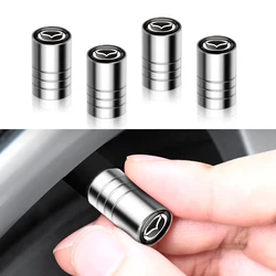 For Mazda MS 2 3 6 7 Axela Atenza Demio CX-3 CX-5 CX-8 4PCS Car Tire Hub Valve Cover Metal Aluminum Metal Dust Cover Accessories