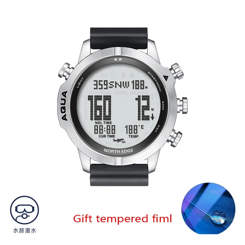 Men's outdoor sports waterproof smart diving computer watch high air pressure compass temperature electronic watch