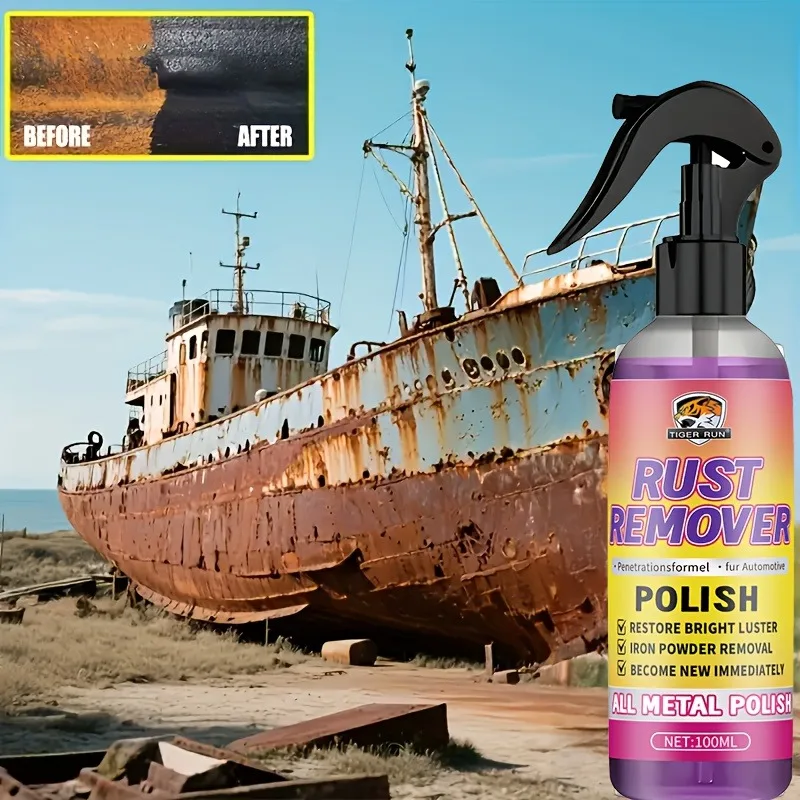 Quantum Rust Remover Spray: Multi-Functional for Cars/Boats, Rust/Iron Dust Removal, Anti-Corrosion, ABS Formula, Easy to Use