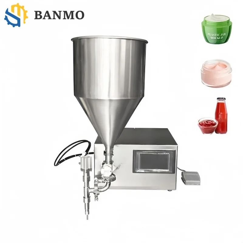 Semi Automatic Filling Machine Small Desktop Servo Magnetic Pump Paste Tomato Paste Filling Machine 10-Year Source Factory