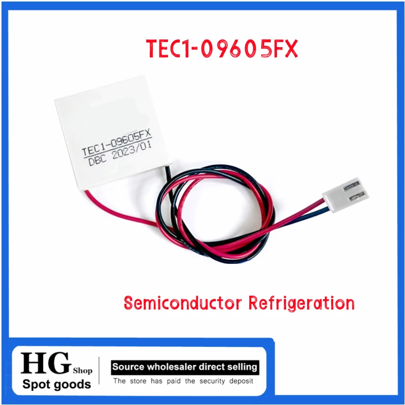 

TEC1-09605FX 5A 9V Semiconductor Refrigeration Chip Hot Spot Cooler Suitable For Water Dispenser Car Refrigerator DC12V 40*40mm