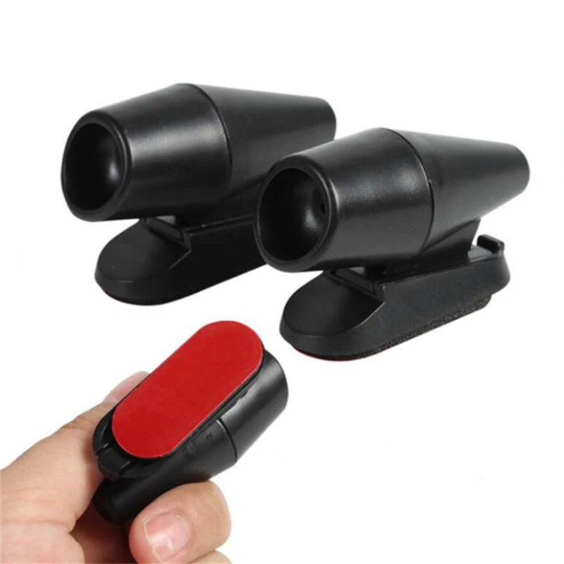 2Pcs Ultrasonic Animal Repeller Saving Wind Whistle Car Motorcycle Deer Warning Repeller Black Whistles