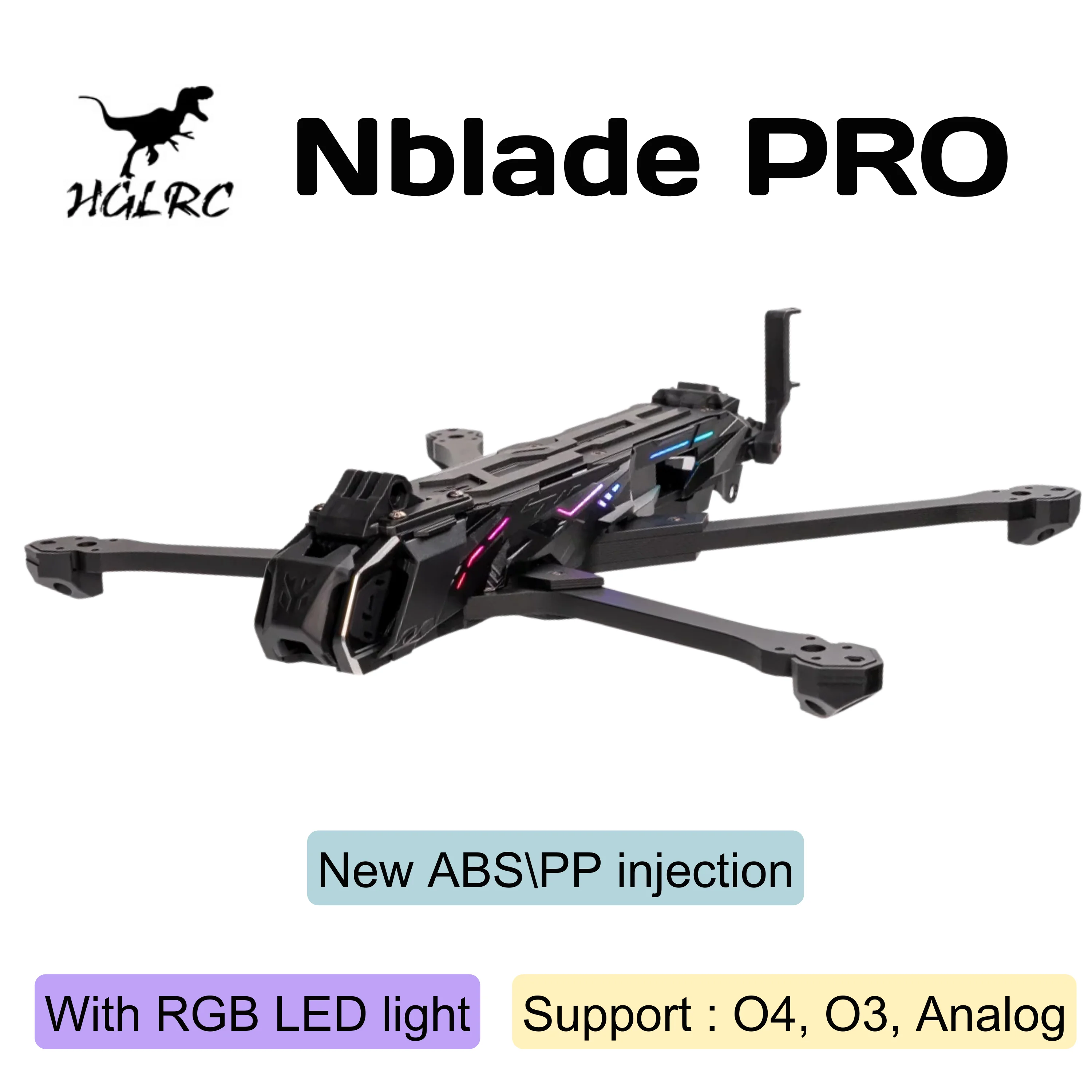 HGLRC Nblade PRO 7-inch 331.8mm Frame Freestyle FPV Drone Accessories Framework Replacement Parts For RC FPV Freestyle 7-inch