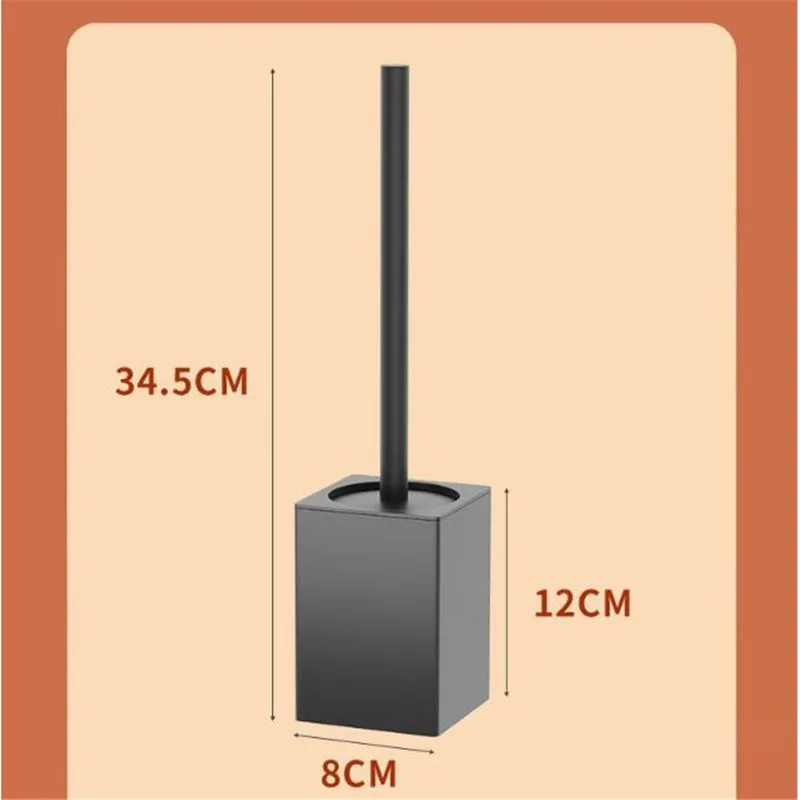 Imagem -05 - Tuqiu-conjunto de Suporte de Escova para Toalete Esfoliante de Banheiro Escova de Limpeza Alumínio Preto Branco Cinza