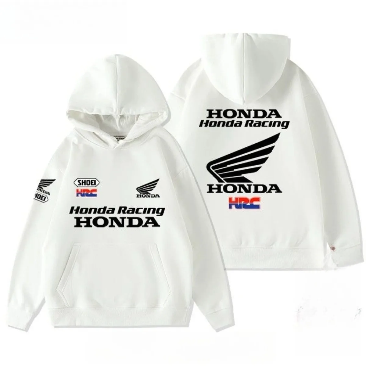 Honda motocicleta moda roupas de corrida fábrica equipe marquis asa ouro outono e inverno moletom com capuz solto roupas masculinas