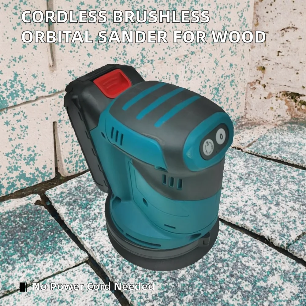 18V brushless cordless random track sanding machine, 125mm solder pad, 6-speed speed regulation