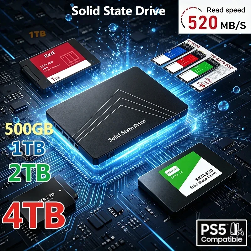 Solid State Disk SSD High Speed 500G 1TB 2TB Internal HDD Hard Drive Sata3 2.5 Inch For Laptop Microcomputer Desktop