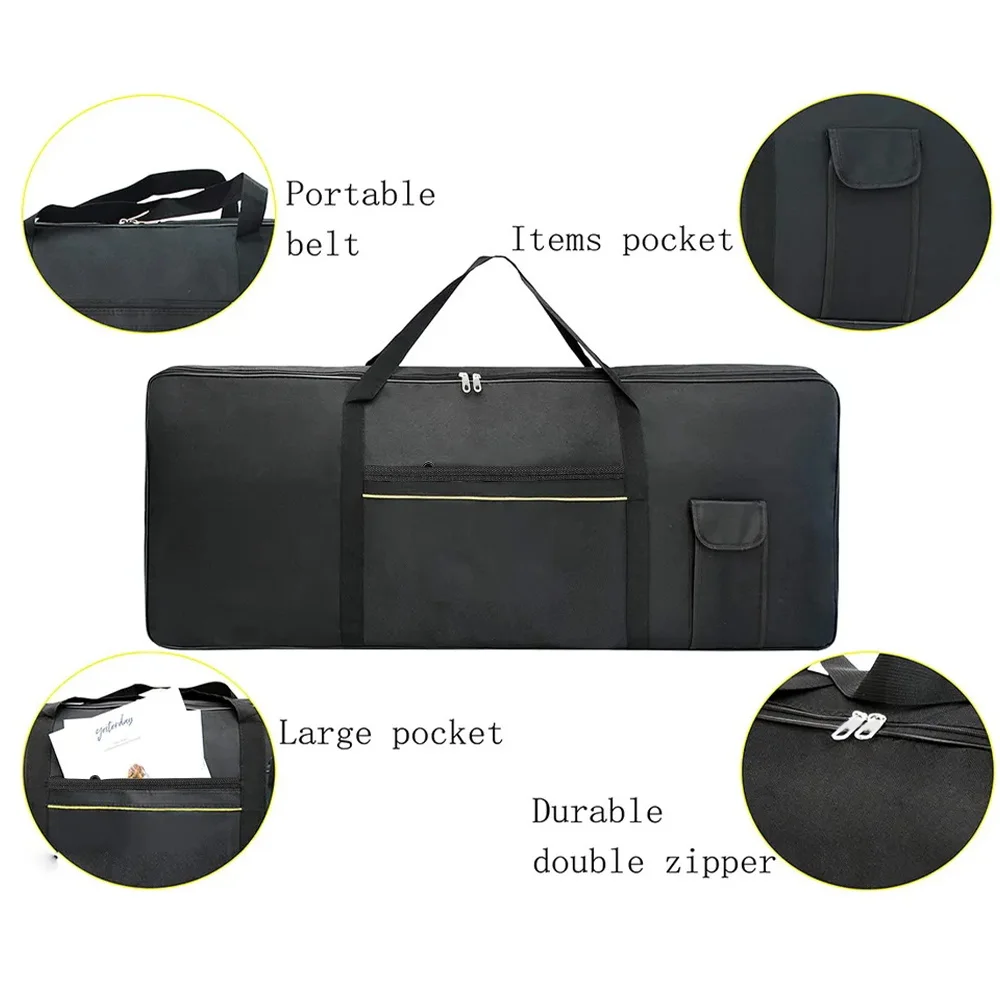 กระเป๋าใส่คีย์บอร์ดอิเล็กทรอนิกส์ กระเป๋าถือพกพา ลายดอกไม้ สำหรับเครื่องดนตรี ป้องกันฝุ่น แพ็คเกจ 61 คีย์ กระเป๋าใส่ออร์แกนอิเล็กทรอนิกส์