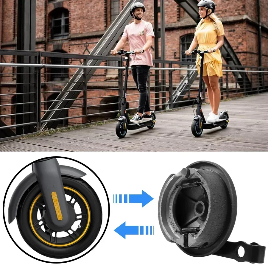 Para Segway Ninebot Max G30 Scooter Eléctrico accesorios de freno de tambor Kickscooter rueda delantera freno de tambor pastillas de freno de aleación de aluminio