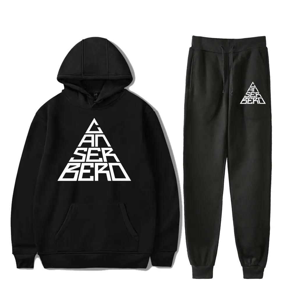 Canserbero Two Piece Set Women Men Long Sleeve Hoodies+Jogger Pants Fashion Streetwear Clothes