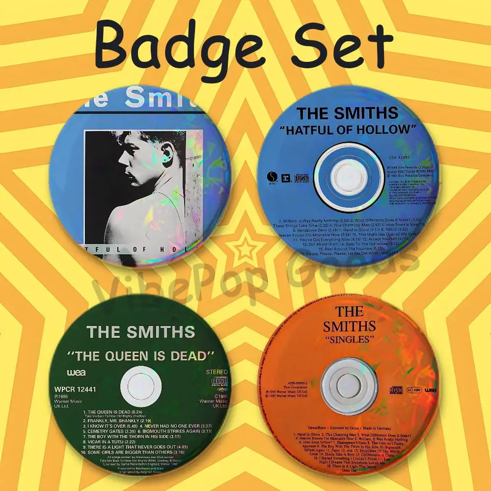 T-The S-Smiths Album Covers Creative Quirky Mini Pill Badges 25mm Micro Button Pins Fan-made Merch  Gift for Friends