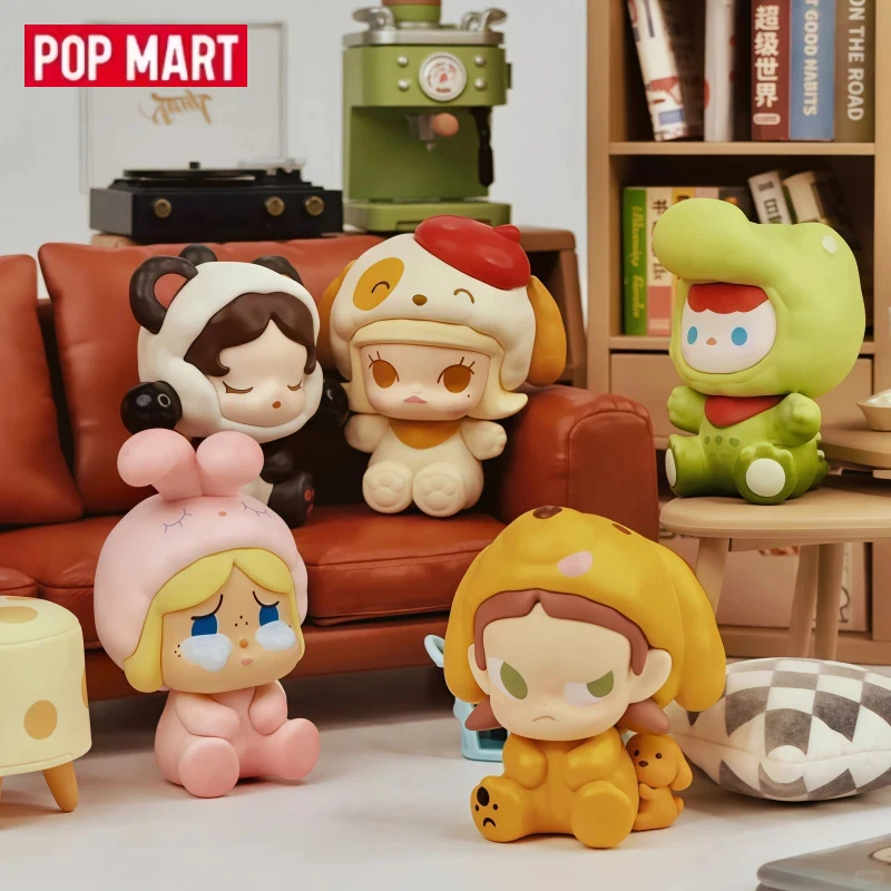 

POP MART Pajama Dress Up Series Flocked Mini Blind Box Figures Cute Collectible Dolls Gift For Toy Collectors And Blind Box Fans