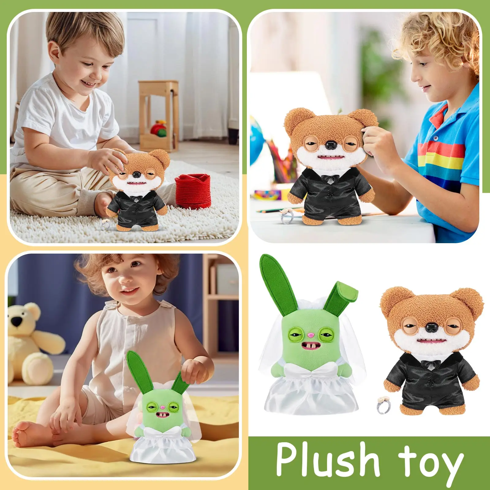 Limited Edition Valentine Monster - Adorably Ugly Plush , Funny Gag Gift for Boyfriend/Husband, Creepy Cuddle Toy for Anti-Roman