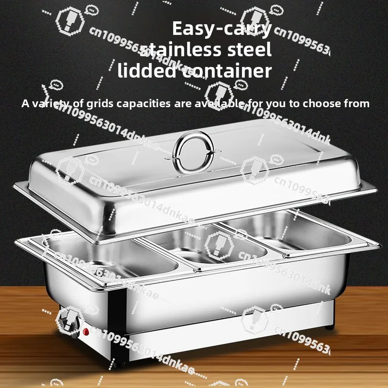 Stainless Steel Buffet Furnace Electric Heating Buffy Furnace Visual Transparent Clamshell Insulation Furnace Hotel Canteen