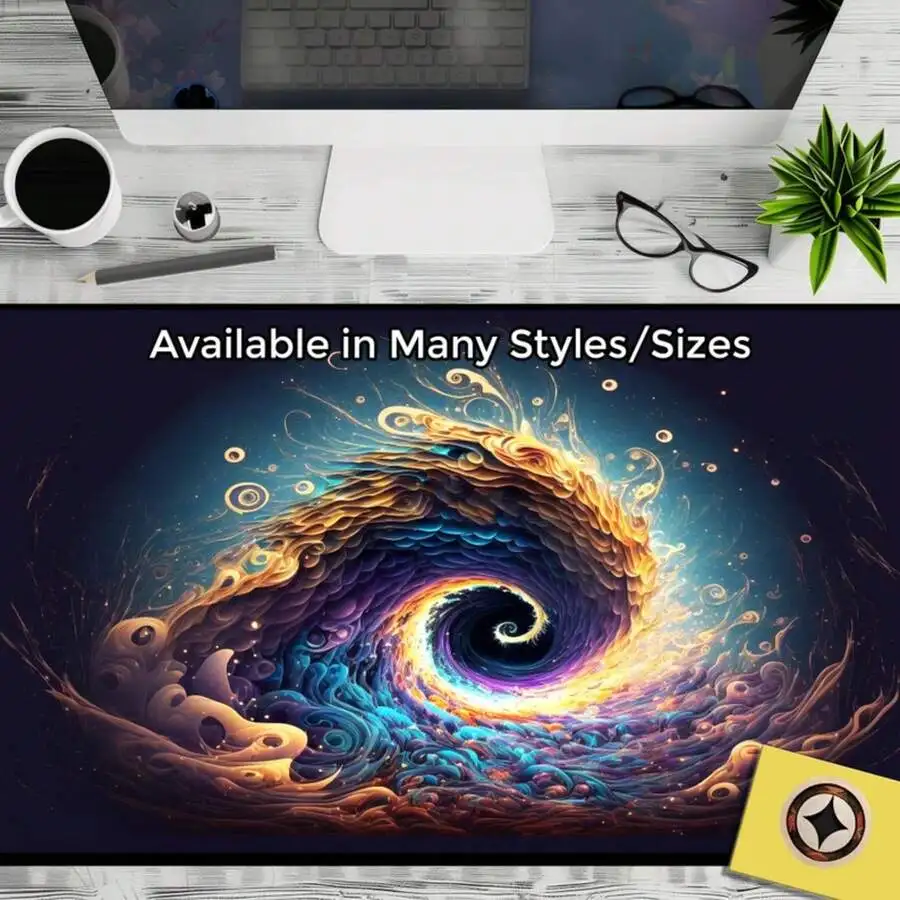 Ocean Wave Art Desk Mat Gaming Mousepad Large Keyboard Pad Artistic Desk Pad