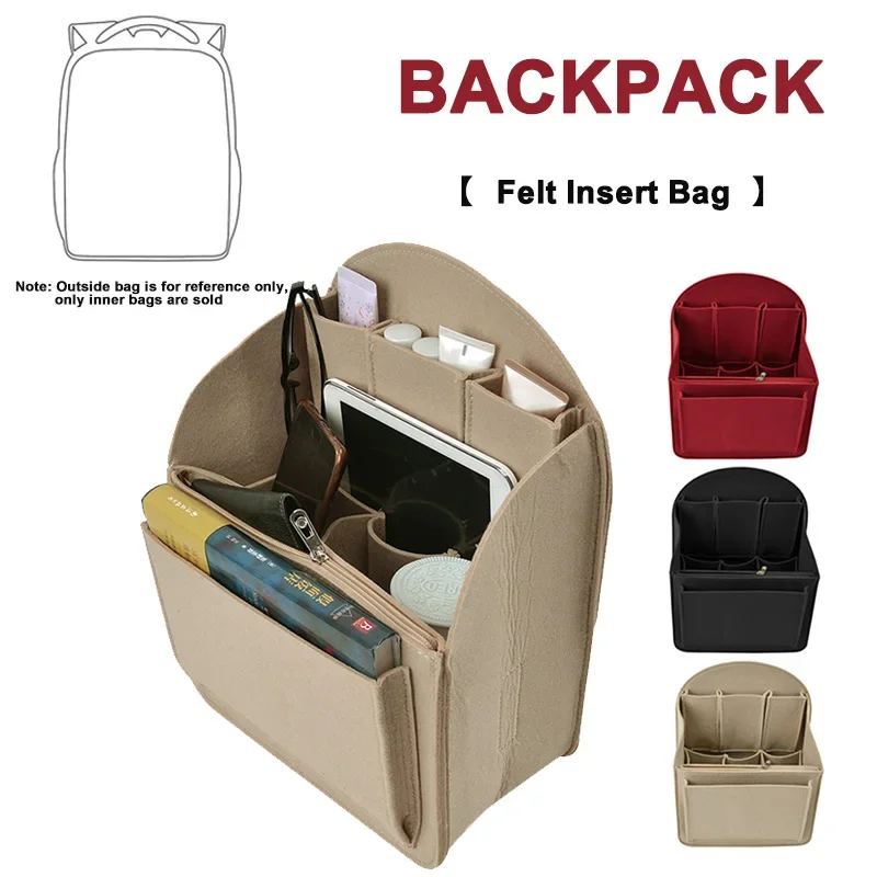 EverToner Felt Storage Bag for Backpack Travel Inner Purse Portable Cosmetic Bags Fit Various Women Backpack Bags