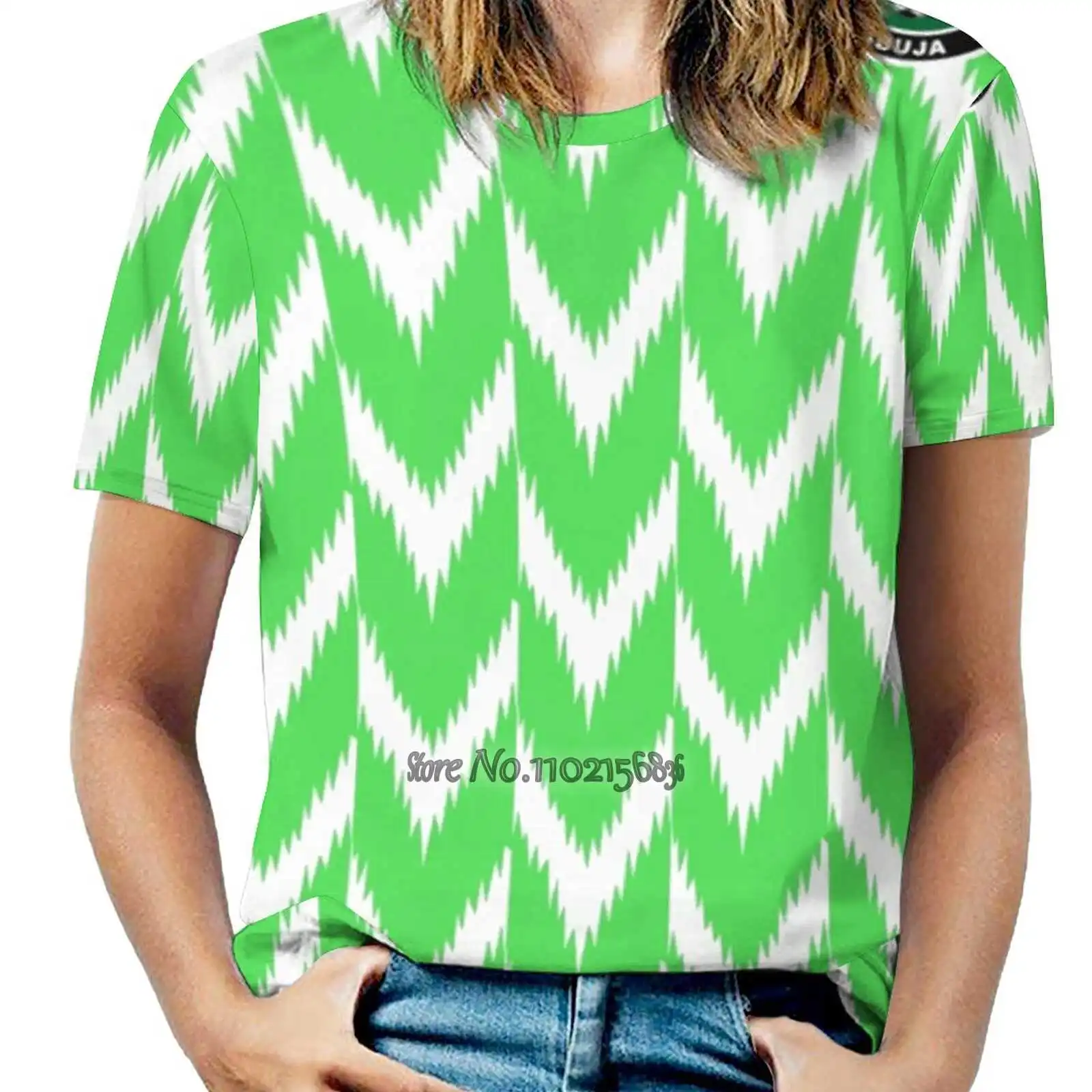 Nigeria Jersey 2018 Woman\'S T-Shirt Spring And Summer Printed T Shirts Pullover Top Nigeria Africa Soccer Sold Out Resale New