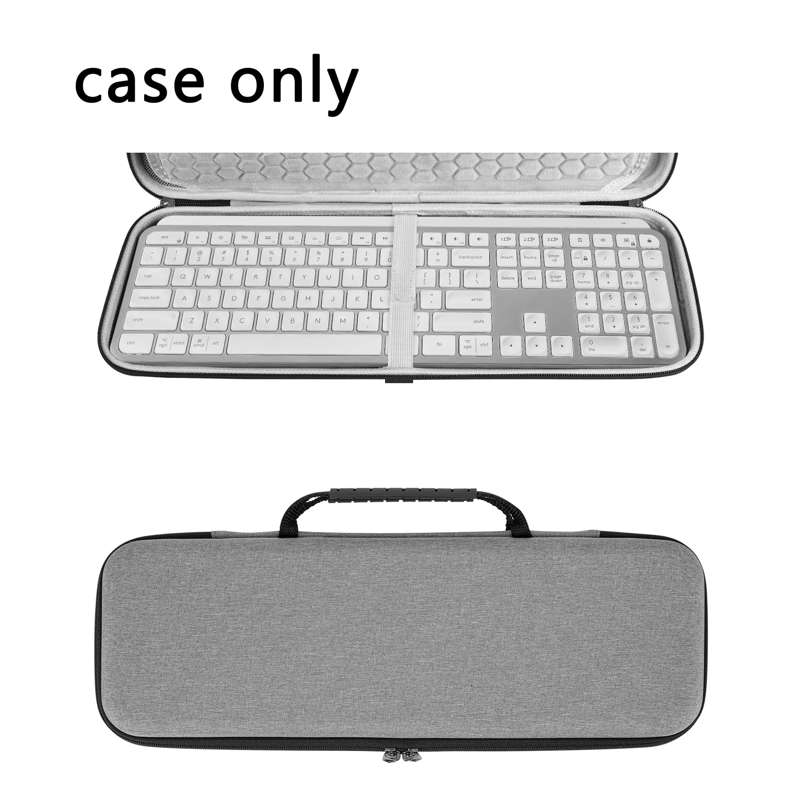 Geekria Keyboard Case Compatible with Logitech MX Keys S Wireless, MX Keys Advanced Wireless Illuminated Keyboard (Gray)