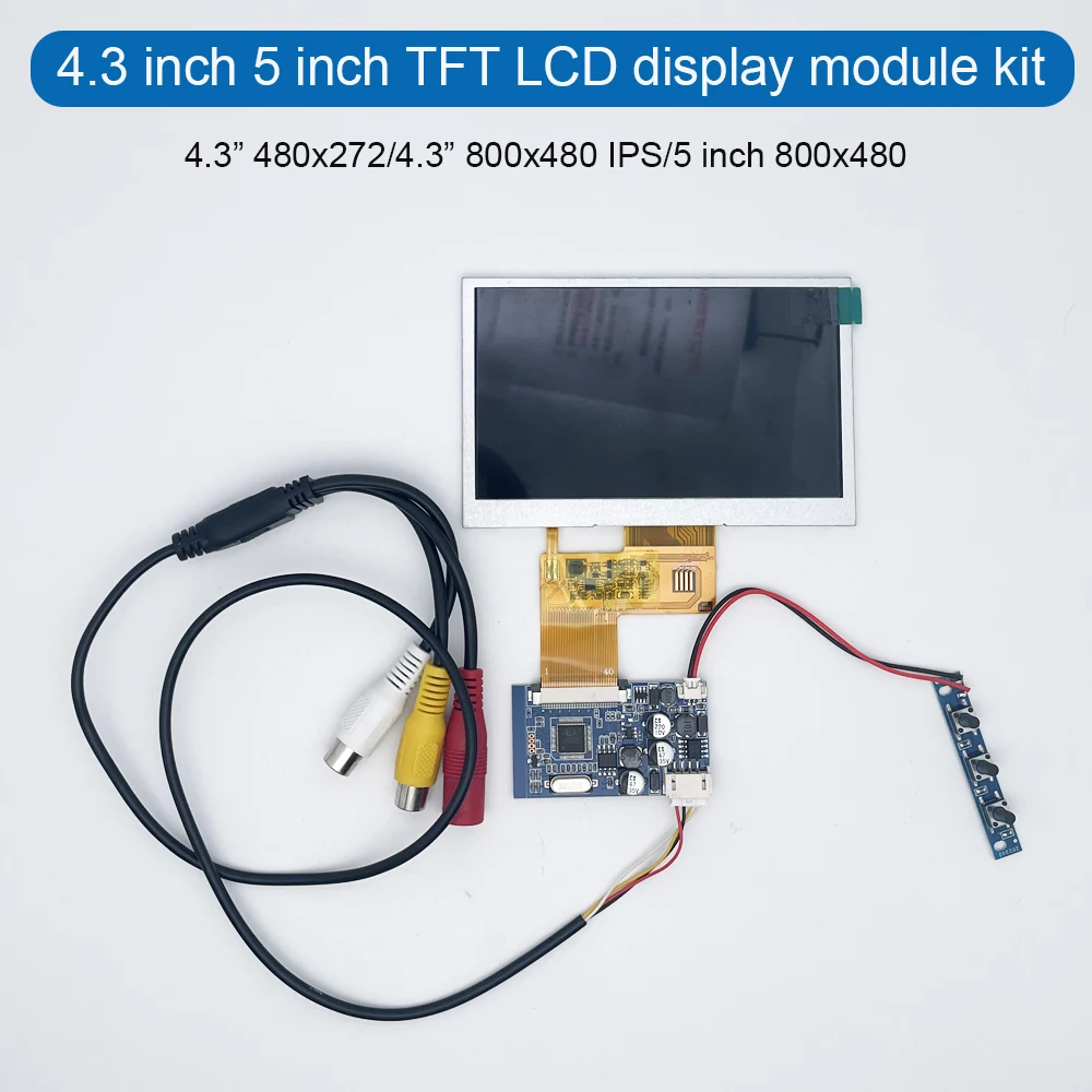 

4.3 inch 5 inch TFT LCD display module kit 2AV 4.3" 480x272 800x480 5" 800x480 for Reversing camera connection