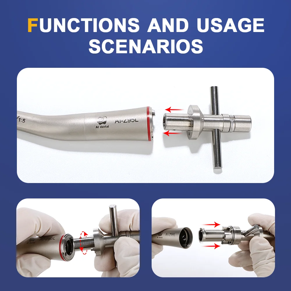 Dental Disassembly Tools Repair Kit For E-type Low Speed Contra Angle Handpiece AI-CA-TOOL and AI-Z Series Optic Fiber Handpiece