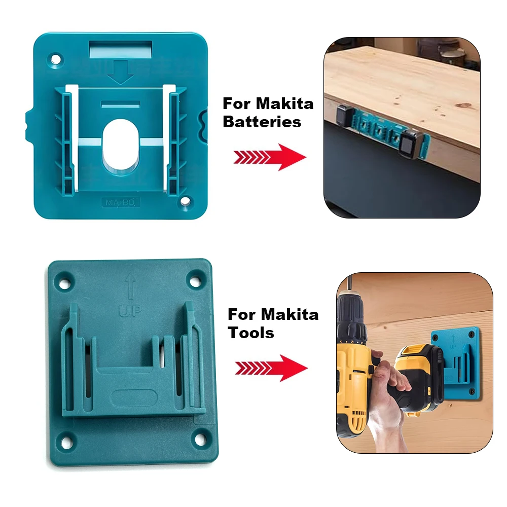 5–10 Packungen Werkzeughalter oder Batteriehalter für Makita 18 V-Montage, Wandbohrerhalter, Dock-Aufhänger mit Schrauben (kein Werkzeug, keine Batterie) – Detail 1