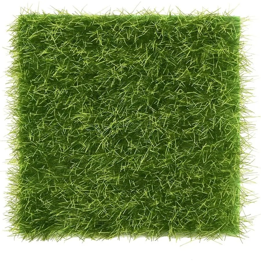 1 Pcs Fake Grass Decor 11.8 x 11.8in Fy Garden Accessories Miniature Articial Grass Square Mats for Dollhouse Orment Decor Lawn