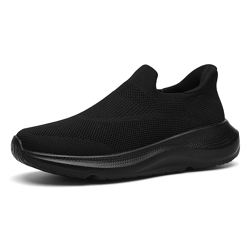 Breathable Knit Slip on Platform Walking Shoes Sports Lightweight Non Slip Cushion Casual Sneakers for Men Women High Quality