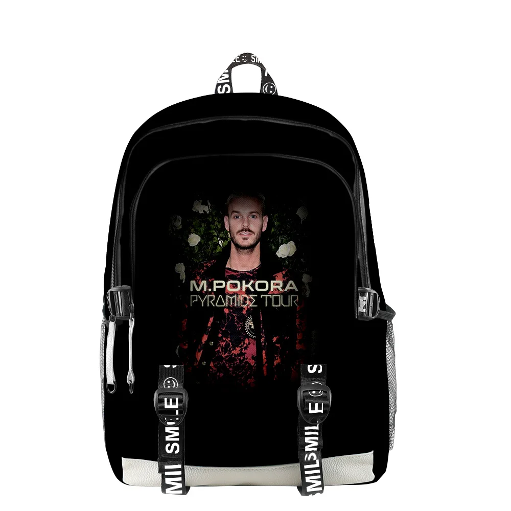 

M Pokora Singer Zipper Backpack 2023 Japan Manga School Bag Unique Daypack Traval Bag Oxford Cloth