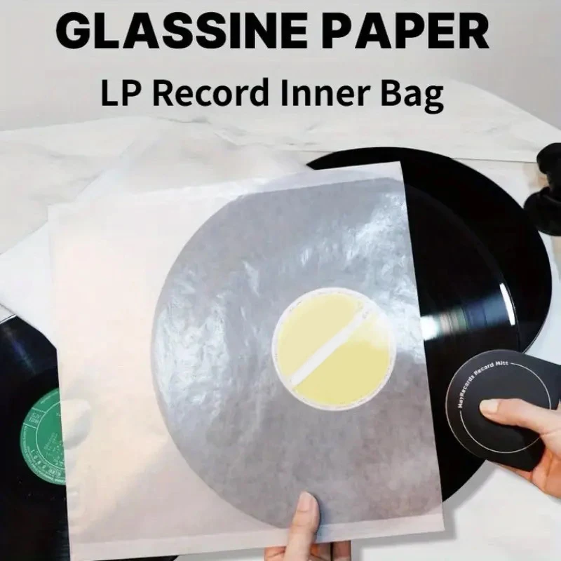 5/10/20pcs Glassine Paper Vinyl Record Inner Sleeves 7/10/12inch LP Protective Covers Dust-Proof Anti-Static Storage Envelopes