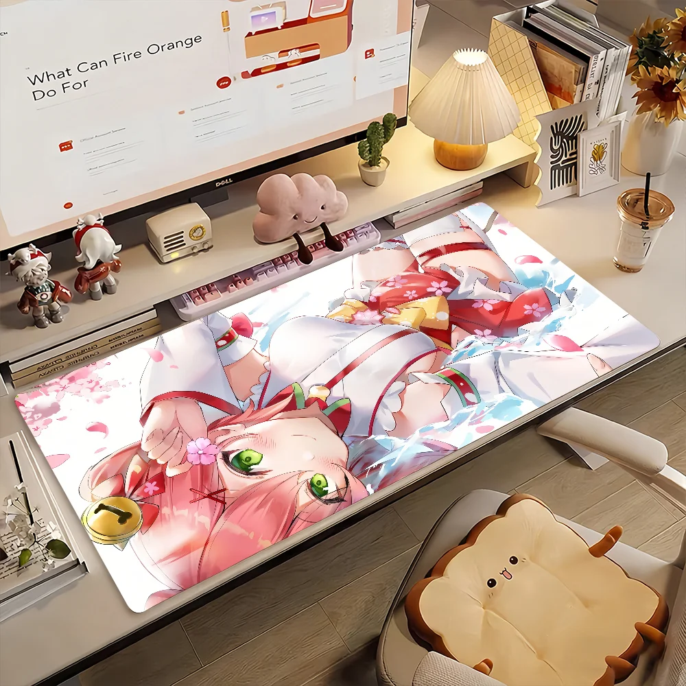 V-Sakura Miko Mouse Pad Computer Laptop Rubber Non-slip Mouse Mat Mousepad Gamers Decoracion Desk Mat