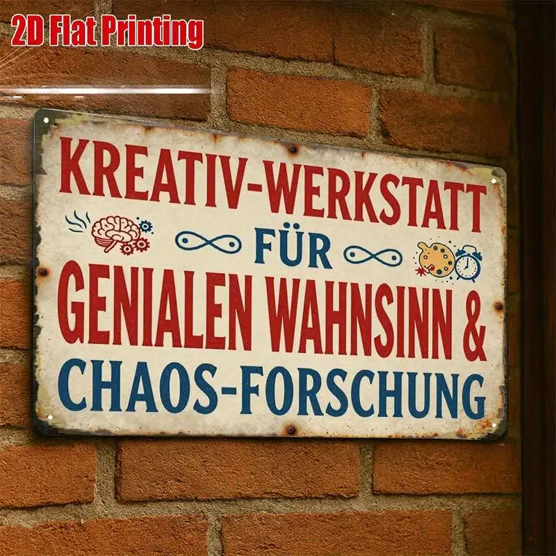 2D Flat, 1pc Pack, Retro Sign, for Creative Studio Decoration, Suitable for Creative Garage Decoration, Bold Font, High-Quality